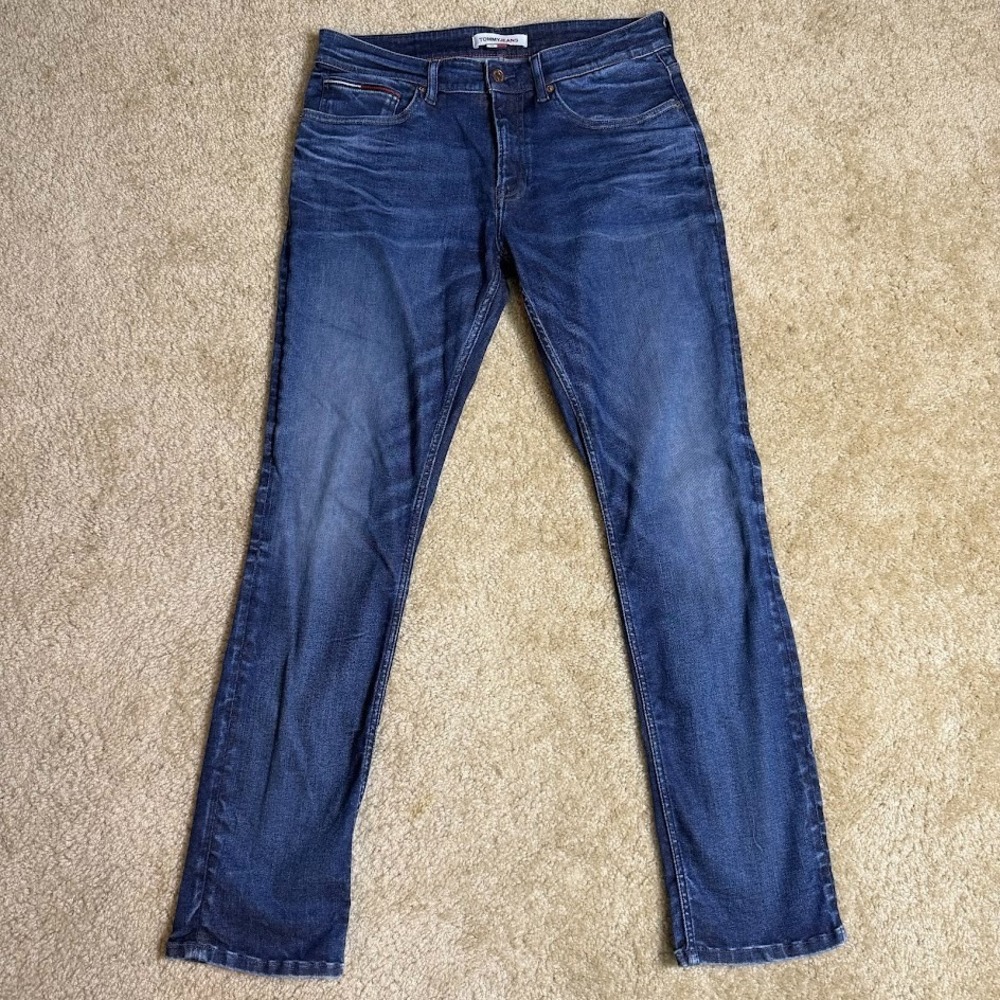 Tommy Hilfiger Tommy Jeans Scanton Slim Fit Dark Wash Denim Jeans 34x32 Mens